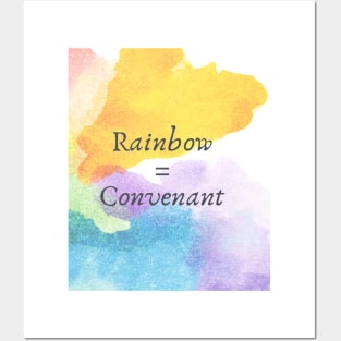 Watercolor Rainbow = covenant Posters and Art